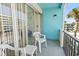 Balcony with chairs and ocean view at 1600 S Ocean Blvd. # 312, Myrtle Beach, SC 29577