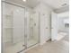 Bathroom with a shower stall and linen closet at 219 Marauder Dr., Longs, SC 29568