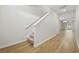 Light and bright entryway with hardwood floors and staircase at 219 Marauder Dr., Longs, SC 29568