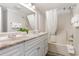 Bathroom with double sinks, tub, and shower at 2310 North Ocean Blvd. # 201, Myrtle Beach, SC 29577