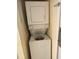 Stackable washer and dryer in unit at 3217 S Ocean Blvd. S, North Myrtle Beach, SC 29582