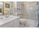Well-lit bathroom with shower/tub combo and updated vanity at 327 55Th Ave. N, North Myrtle Beach, SC 29582