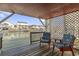 Relaxing waterfront deck with seating for two at 327 55Th Ave. N, North Myrtle Beach, SC 29582