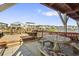 Waterfront patio with mosaic table and seating at 327 55Th Ave. N, North Myrtle Beach, SC 29582