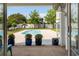 Charming patio view of a private backyard with a refreshing pool, perfect for relaxation at 352 Sea Marsh Rd., Murrells Inlet, SC 29576