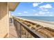 Balcony has views of the wide beach and ocean at 4111 S Ocean Blvd. # 701, North Myrtle Beach, SC 29582