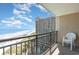 Balcony with ocean and beach views at 4800 S Ocean Blvd. # 1007, North Myrtle Beach, SC 29582