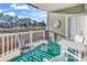 Enjoy your morning coffee on this spacious balcony at 4882 Luster Leaf Circle # 202, Myrtle Beach, SC 29577