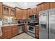 Modern kitchen with stainless steel appliances and a breakfast bar at 6001 - 7032 S Kings Hwy., Myrtle Beach, SC 29575
