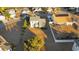 Aerial view of house and backyard in a residential area at 6104 Quinn Rd., Myrtle Beach, SC 29579