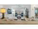 Living Room with light beige sofa and blue armchairs at 838 Sandy Side Dr., Little River, SC 29566