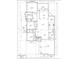 One-story home floor plan with 3 bedrooms, 2 baths, and a 2-car garage at 93 Pintail Ct., Pawleys Island, SC 29585