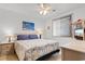 Bedroom with ocean view and comfortable bed at 9621 Shore Dr. # B-112, Myrtle Beach, SC 29572