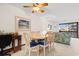 Condo dining area with table, chairs, and ocean view at 9621 Shore Dr. # B-112, Myrtle Beach, SC 29572