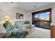 Living room with patio access and ocean view at 9621 Shore Dr. # B-112, Myrtle Beach, SC 29572