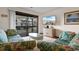 Living room with ocean view and comfortable seating at 9621 Shore Dr. # B-112, Myrtle Beach, SC 29572