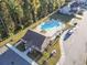 Aerial view of community pool and clubhouse at 100 Machrie Loop # 17-C, Myrtle Beach, SC 29588