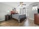 Bedroom with hardwood floors and wood furniture at 100 Machrie Loop # 17-C, Myrtle Beach, SC 29588