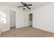 Bedroom with closet, neutral walls, carpet flooring, and access to the hallway at 1025 Carolina Rd. # Y-1, Conway, SC 29526
