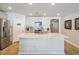 Modern kitchen with stainless steel appliances and island at 124 Golden Bear Circle, Longs, SC 29568