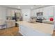 Modern kitchen with stainless steel appliances and island at 124 Golden Bear Circle, Longs, SC 29568