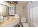 Bathroom with shower/tub combo, vanity, and toilet at 1501 S Ocean Bl S Ocean Blvd. # 549, Myrtle Beach, SC 29577