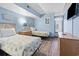 Twin bedroom with two beds and ocean-themed decor at 1605 S Ocean Blvd. # 414, Myrtle Beach, SC 29577