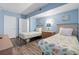 Twin bedroom with two beds and ocean-themed decor at 1605 S Ocean Blvd. # 414, Myrtle Beach, SC 29577