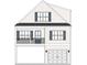 Two-story house with a garage and balcony. Light beige siding, dark blue shutters at 1712 26Th Ave. N, North Myrtle Beach, SC 29582