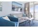 Living room with ocean view and comfortable seating at 2000 N Ocean Blvd. # Ph 3, Myrtle Beach, SC 29577