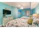 Bedroom with two twin beds and coastal decor at 205 74Th Ave. N # 709, Myrtle Beach, SC 29572