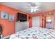 Coastal-themed bedroom with a king-size bed and ocean view at 205 74Th Ave. N # 709, Myrtle Beach, SC 29572