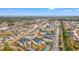 Scenic aerial view of a waterfront neighborhood featuring condos, single Gathering homes, and a pond running throughout the community at 2080 Cross Gate Blvd. # 303, Surfside Beach, SC 29575