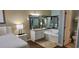 Bathroom featuring vanity with granite countertop, a soaking tub, and toilet at 241 Presidential Dr., Surfside Beach, SC 29575
