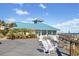 Beach club with deck, seating and ocean views at 25 Frigate Ct., Pawleys Island, SC 29585