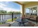 Spacious balcony with views of golf course and a scenic lake at 265 Venice Way # 1101, Myrtle Beach, SC 29577