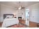 Cozy bedroom with fireplace and hardwood floors at 301 North Main St., Hemingway, SC 29554