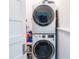 Convenient laundry room with stackable washer and dryer at 301 North Main St., Hemingway, SC 29554