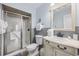 Clean bathroom with shower, toilet and vanity at 306 74Th Ave. N # 208, Myrtle Beach, SC 29572