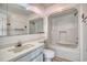 Bathroom featuring a shower over the tub and a vanity at 38 Shadow Moss Pl. # 38, North Myrtle Beach, SC 29582