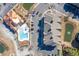 Apartment building and pool area from above at 395 S Crow Creek Dr. # 1621, Calabash, NC 28467