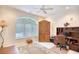 Home office with built-in desk and large window at 508 5Th Ave. S, North Myrtle Beach, SC 29582