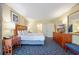 King-size bed in spacious main bedroom at 5200 N Ocean Blvd. # 1154, Myrtle Beach, SC 29577