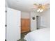 Spacious bedroom with built-in wardrobe and ceiling fan at 6095 Catalina Dr. # 2611, North Myrtle Beach, SC 29582