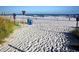 Beach access path with dune crossover and trash receptacles at 7601 North Ocean Blvd. # 1B, Myrtle Beach, SC 29572