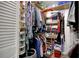 Well-stocked closet with shelving and hanging space at 7601 North Ocean Blvd. # 1B, Myrtle Beach, SC 29572
