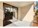 Sliding glass door leads to a small patio at 7601 North Ocean Blvd. # 1B, Myrtle Beach, SC 29572