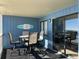 Condo balcony with ocean view, seating for four at 1000 N Waccamaw Dr. # 302, Murrells Inlet, SC 29576