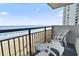 Balcony with stunning ocean and beach view at 1501 Ocean Blvd. # 945, Myrtle Beach, SC 29577