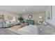 Cozy living room featuring a large sofa, colorful accent chairs, and natural light at 181 Ashworth Dr., Tabor City, NC 28463